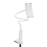 Weiße Handy & Tablet Halterung FLEXMOBI I mit flexiblem Schwanenhals-Arm von hjh OFFICE