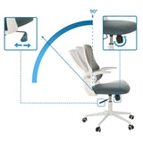 Verstellmechanismen des Home-Office-Bürostuhls MIKO W ECO mit 90 Grad Neigung von hjh OFFICE