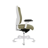 Profi-Bürostuhl Sitness Life 50 in Khaki mit Netzrückenlehne und weißem Fußkreuz von Topstar