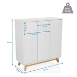 Maßzeichnung der Kommode ESTHA mit 80 × 85 cm und einer maximalen Belastung von 40 kg von hjh LIVING