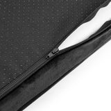 Reißverschluss mit schwarzem, perforiertem Obermaterial der Fußablage Podi Velvet 1 von hjh OFFICE