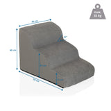 Maßzeichnung der Haustiertreppe PAWY STEP 3 mit 40 × 58 cm und einer Traglast von 35 kg von hjh LIVING