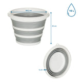 Maßzeichnung des Faltbehälters CLEAN SILR mit 10 l Volumen und 32 cm Durchmesser von hjh OFFICE