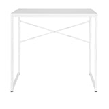Weißer Schreibtisch EASY UP H I mit minimalistischem Gestell und einer X-Strebe von hjh OFFICE – 360-Grad-Ansicht (Frontansicht 0°)