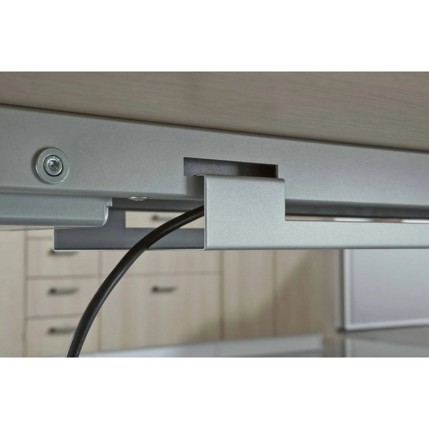 Kabelmanagement und Rahmenkonstruktion des Schreibtischs XDSM 22 G von hjh OFFICE PRO