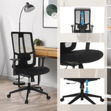 Höhenverstellbare Rückenlehne und Sitzfläche des Profi-Bürostuhls TRAMORE BASE von hjh OFFICE