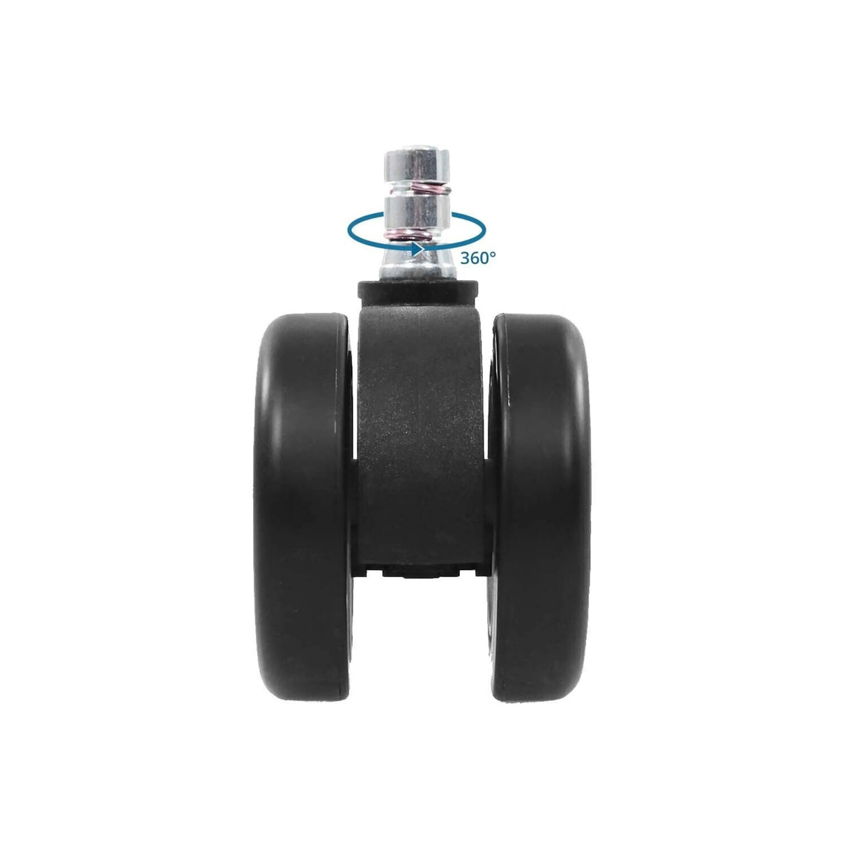 360-Grad-Drehgelenk der Stuhlrollen 5x ROLO COLOR 60 11mm/60mm in Schwarz für Hartböden von hjh OFFICE