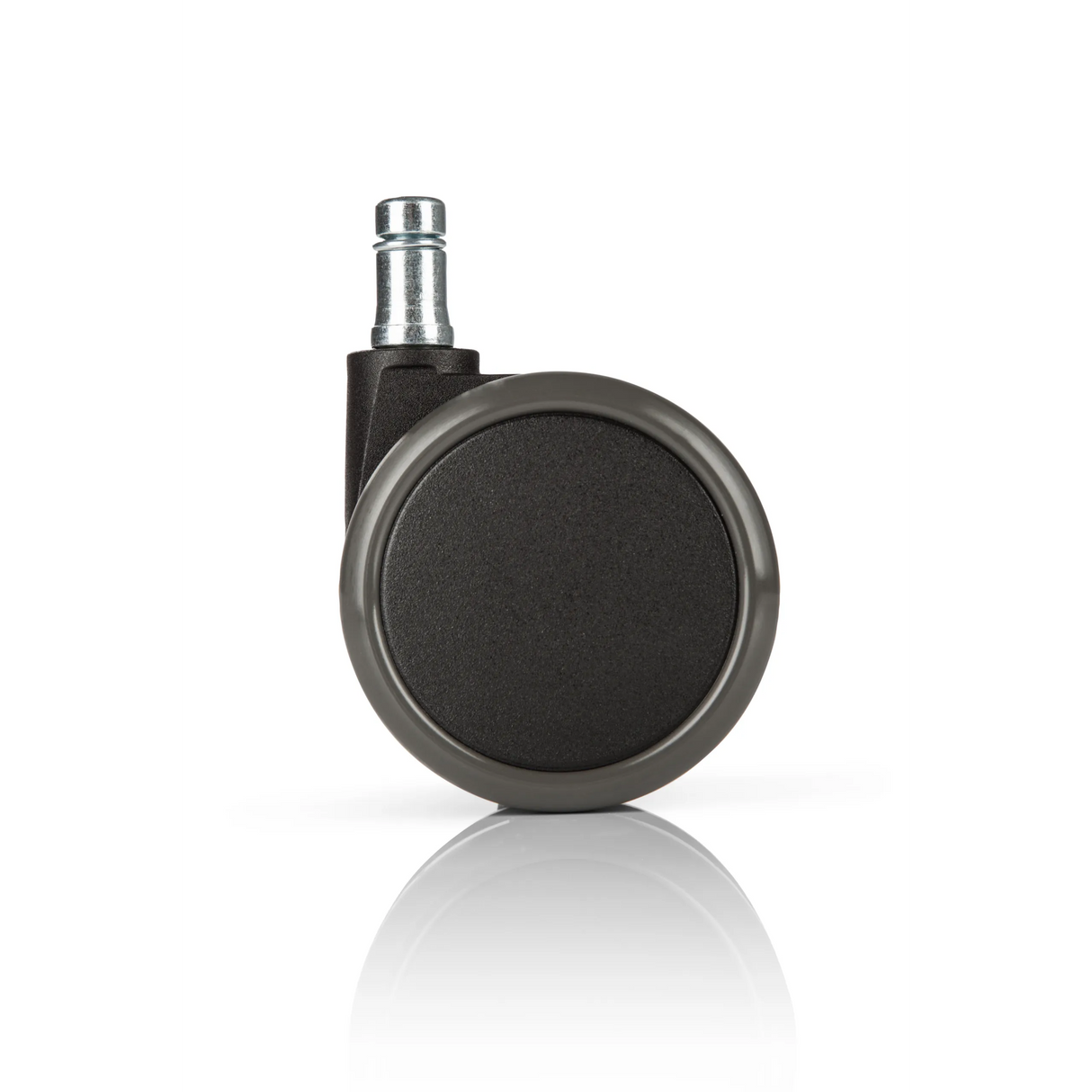 Schwarze Stuhlrolle 5x ROLO 11mm/65mm für Hartböden mit Metallstift von hjh OFFICE – 360-Grad-Ansicht (Rückenansicht 180°)