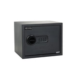Schwarzer Tresor SAFE COMPACT mit digitalem Tastenschloss und Drehgriff von hjh OFFICE – 360-Grad-Ansicht (Frontansicht 0°)