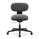 Grauer Homeoffice-Bürostuhl SITMOTION B mit gepolsterter Sitzfläche und Fußkreuz mit fünf Rollen von hjh OFFICE – 360-Grad-Ansicht (Frontansicht 0°)