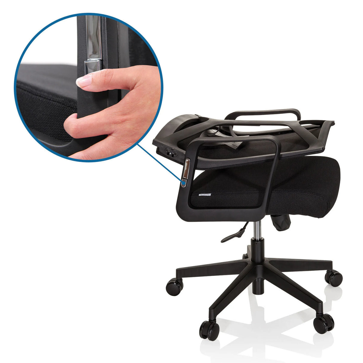 Bedienhebel der Armlehne des Home-Office-Bürostuhls ENCO von hjh OFFICE