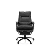 Schwarzer Homeoffice Chefsessel RELAX CL 200 aus Kunstleder mit Fußkreuz und fünf Rollen von MyBuero – 360-Grad-Ansicht (Frontansicht 0°)