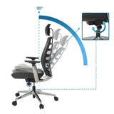 Neigungsmechanismus mit 90 Grad Verstellwinkel des High-End-Bürostuhls SPINIO ELITE L von hjh OFFICE