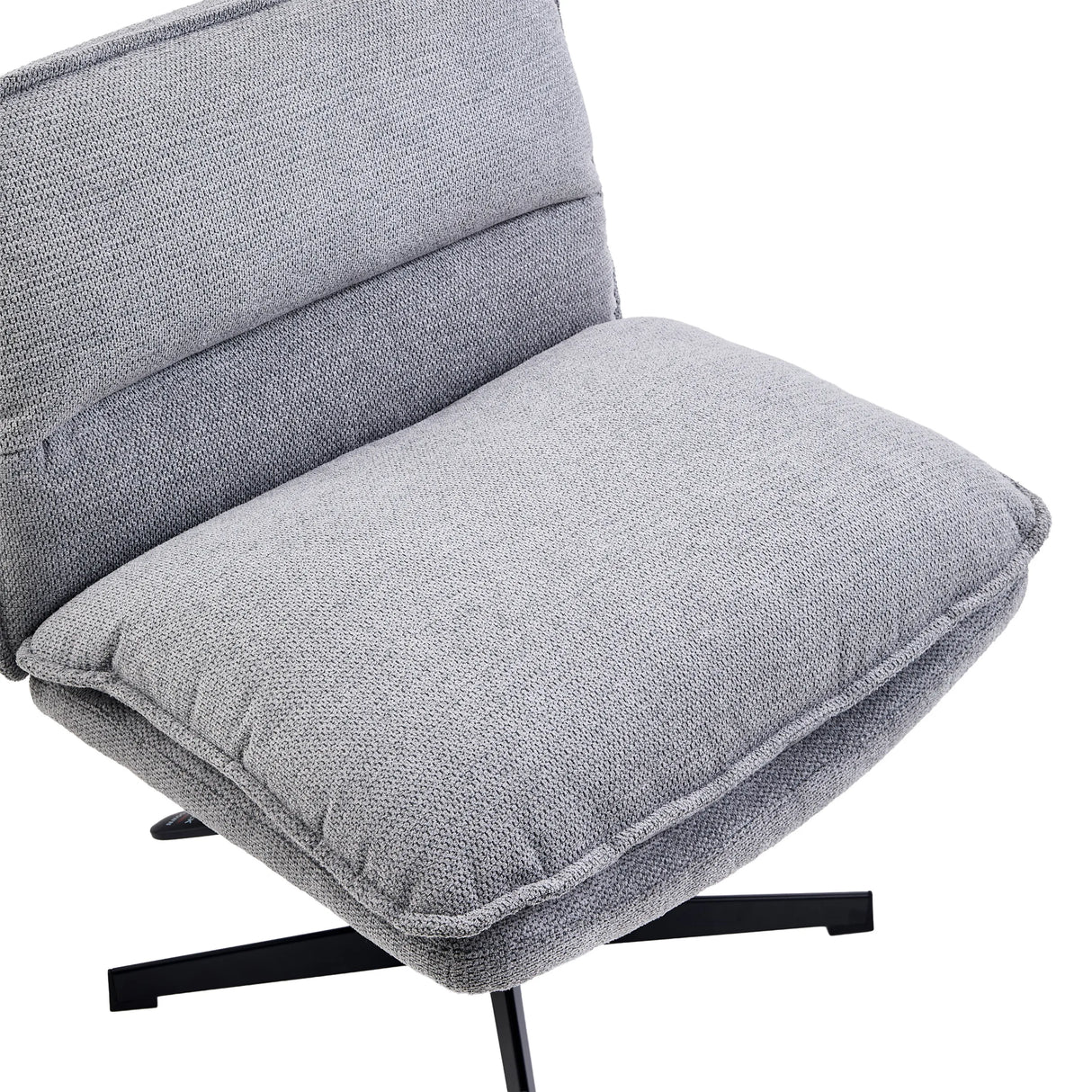 Sitzfläche und Rückenlehne des Loungesessels Criss-Cross 20 in Dunkelgrau von hjh LIVING