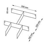 Trennstege für den System Rollcontainer ACTR mit Maßen von 330 mm, 220 mm und 162 mm von hjh OFFICE PRO