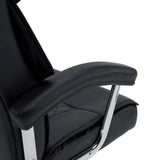 Gepolsterte Armlehne mit Chromgestell des Homeoffice-Bürostuhls Relax Prestio in Schwarz von MyBuero