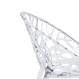Transparentes Netzmuster der Sitzschale des Vierfußstuhls Artifo T von hjh LIVING