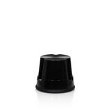 Schwarzer Tritthocker TIO-S mit rutschfester Oberfläche von hjh OFFICE – 360-Grad-Ansicht (schräge Frontansicht 60°)