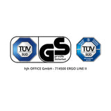 TÜV SÜD GS geprüfte Sicherheit Sicherheit geprüft Produktion überwacht TÜV SÜD tuev-sued.de/ps-zert hjh OFFICE GmbH - 714500 ERGO LINE II
