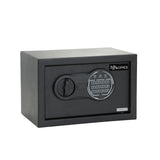 Schwarzer Tresor SAFE COMPACT III mit Zahlenschloss und Drehgriff von hjh OFFICE – 360-Grad-Ansicht (Frontansicht 0°)