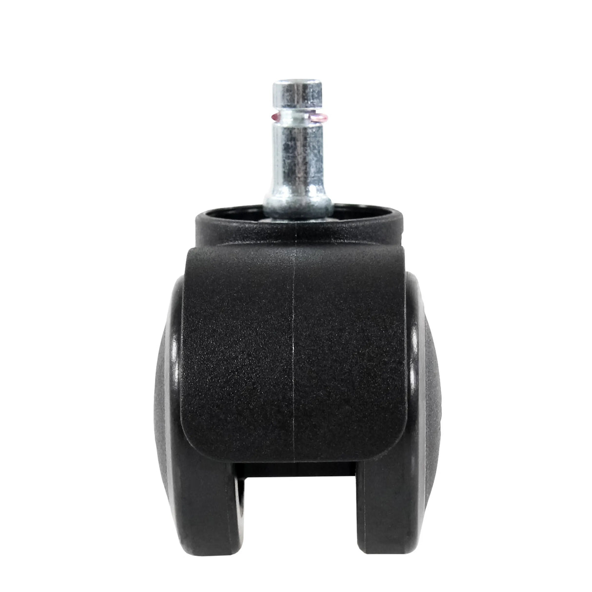 Schwarze Stuhlrolle 5x ROLO ESD 10mm/50mm für Hartböden mit silberfarbenem Metallstift von hjh OFFICE