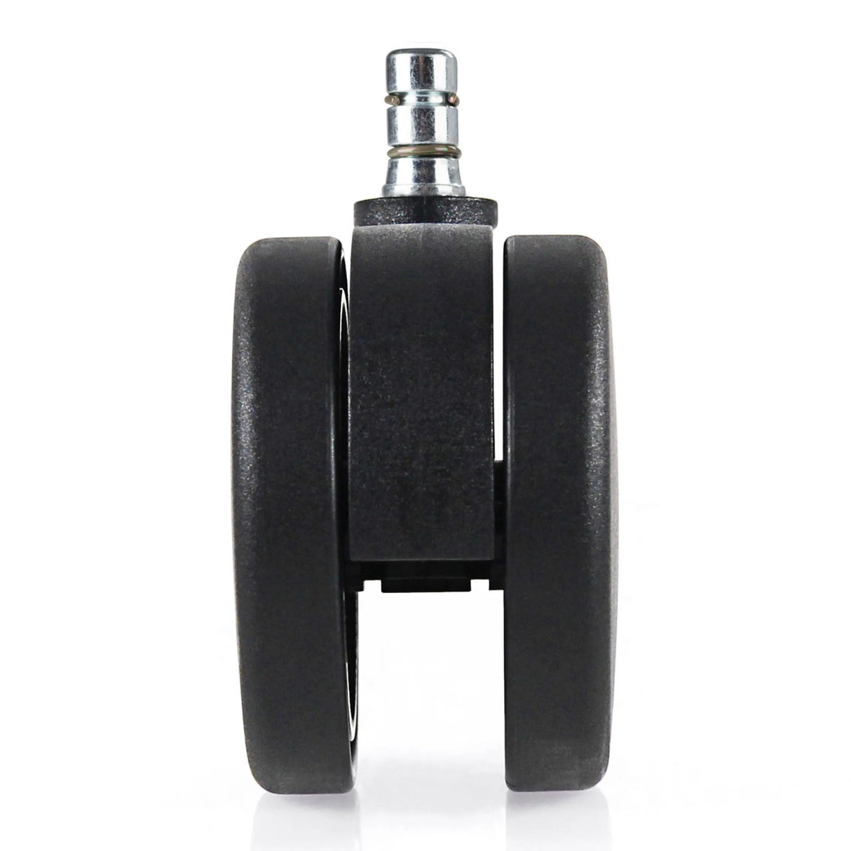 Schwarze Stuhlrolle 5x ROLO No-Noise 11mm/75mm für Teppichböden mit metallischem Stift von hjh OFFICE