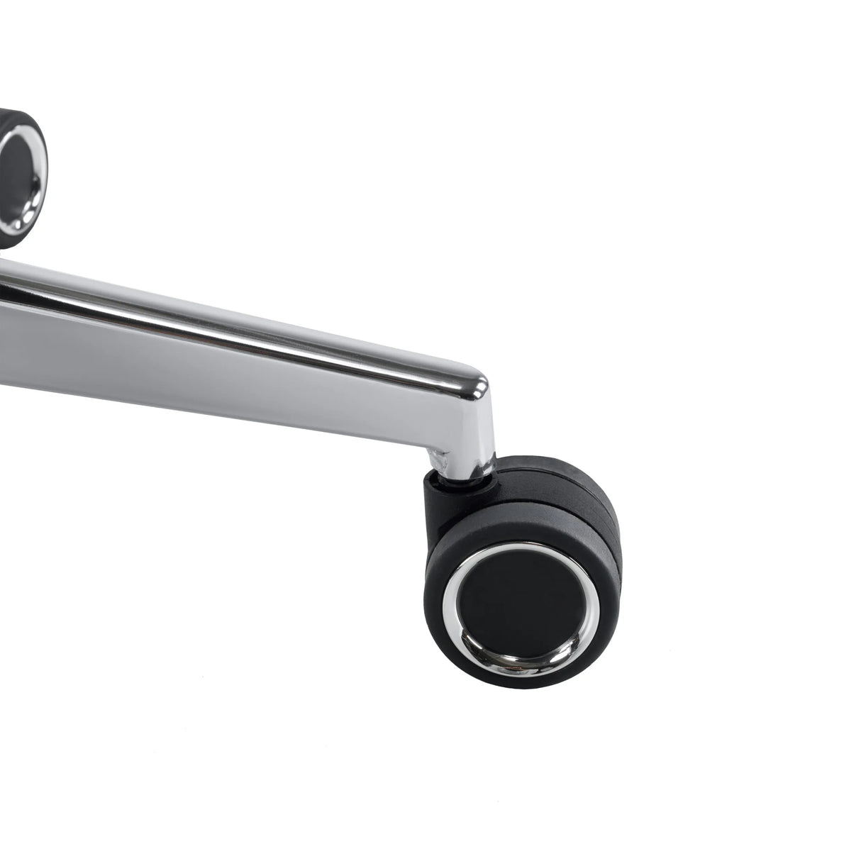 Chromfarbene Teppichbodenrolle des Profi-Chefsessel VELVET ECO von hjh OFFICE