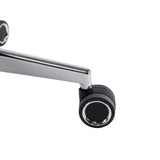 Chromfarbene Teppichbodenrolle des Profi-Chefsessel VELVET ECO von hjh OFFICE