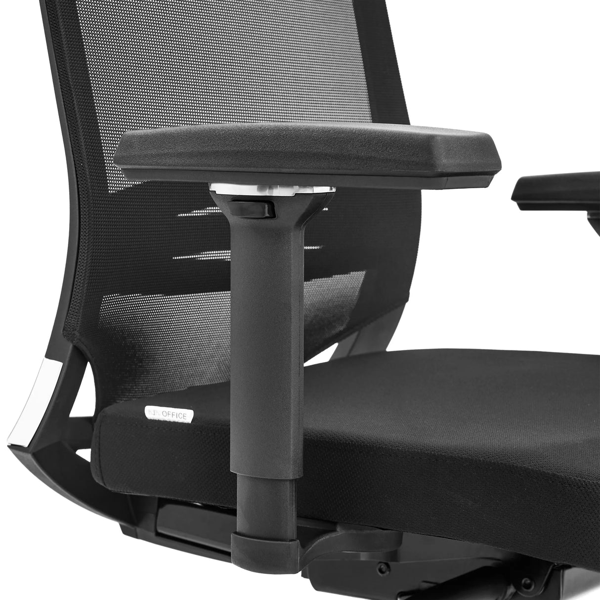 Verstellbare Armlehne des Profi-Bürostuhls PORTO BASE in Schwarz von hjh OFFICE