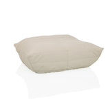 Beiger Sitzsack Sitzolo Podi mit geripptem Stoffbezug von hjh LIVING – 360-Grad-Ansicht (Frontansicht 15°)