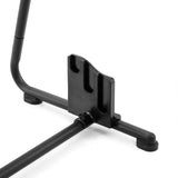 Schwarzer Zeitschriftenhalter am Gestell der Fußablage Podi Velvet von hjh OFFICE
