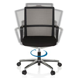 360-Grad-Drehfunktion des Profi-Bürostuhls MOVE-TEC NET 3D in Schwarz von hjh OFFICE