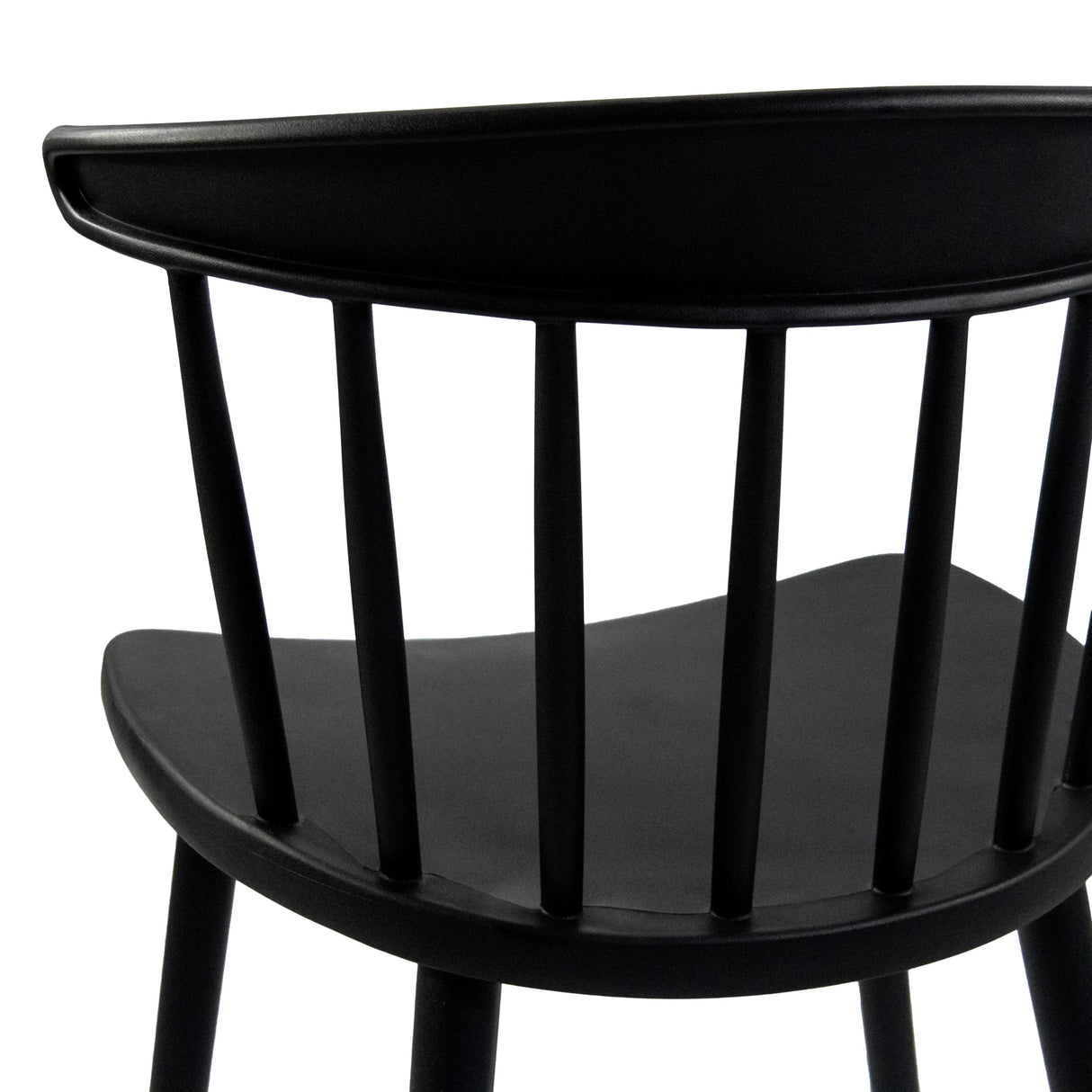 Rückenlehne mit vertikalen Sprossen des Esszimmerstuhls ARTIFO RIB in Schwarz von hjh LIVING