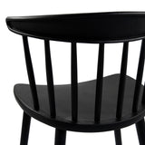 Rückenlehne mit vertikalen Sprossen des Esszimmerstuhls ARTIFO RIB in Schwarz von hjh LIVING