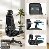 Profi-Bürostuhl Vivadapt mit verstellbarer Kopfstütze und 3D-Armlehnen von hjh OFFICE (KI-generiertes Bild)