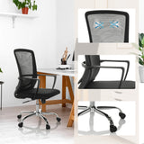 Home-Office-Bürostuhl STAR-TEC S in Schwarz mit Netzrücken, Armlehnen und Fußkreuz von hjh OFFICE