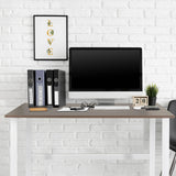 Schreibtisch WORKSPACE LIGHT I in Walnuss und Weiß mit den Maßen 120 × 60 cm von hjh OFFICE