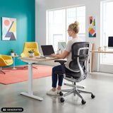 Luxus-Chefsessel ERGOHUMAN BASE GEN2 mit Netzrücken in Schwarz von hjh OFFICE (KI-generiertes Bild)