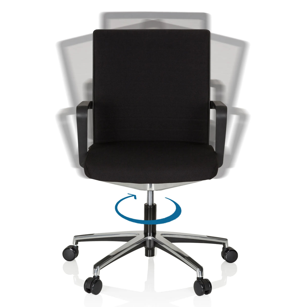 360-Grad-Drehfunktion des Profi-Bürostuhls MOVE-TEC 3D in Schwarz von hjh OFFICE