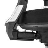 Armlehne mit Chromelement und schwarzem Polster des Profi-Bürostuhls PORTO PRO von hjh OFFICE