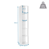 Maßzeichnung des Regals KALAG S mit einer Höhe von 160 cm und einer Breite von 31,5 cm von hjh LIVING