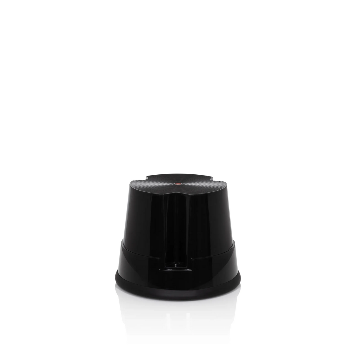 Schwarzer Tritthocker TIO-S mit rutschfester Oberfläche von hjh OFFICE – 360-Grad-Ansicht (Frontansicht 0°)