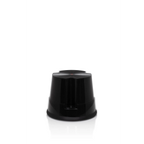 Schwarzer Tritthocker TIO-S mit rutschfester Oberfläche von hjh OFFICE – 360-Grad-Ansicht (Frontansicht 0°)