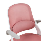 Rosa Netzrückenlehne und Armlehnen des Kinderdrehstuhls Kiddy Smart Step von hjh OFFICE