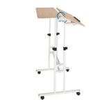 Neigbare Tischplatte des Stehschreibtischs WORKSTATION I mit einer Verstellbarkeit von 85 Grad von hjh OFFICE