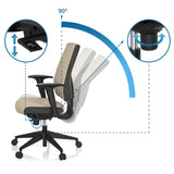 Verstellmechanismen des Profi-Bürostuhls PRO-TEC 500 mit 90° Neigung von hjh OFFICE