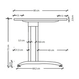 Maßzeichnung des Schreibtischs BELA 8 S mit einer Breite von 80 cm und einer Höhe von 72 cm von hjh OFFICE PRO