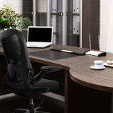 Schwarzer XXL Drehstuhl INSTRUCTOR SW I mit Netzrückenlehne und Armlehnen von hjh OFFICE