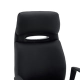 Kopfstütze mit chromfarbenem Detail des Profi-Chefsessels VELVET ECO von hjh OFFICE