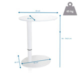 Maßzeichnung des Stehschreibtischs STAND III mit einer Höhe von 64 bis 104,5 cm von hjh OFFICE